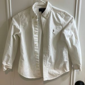 Boys Ralph Lauren white button up, size 7